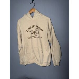 Gildan The Office Schrute Farms Bed and Breakfast Hoodie Sand Mens Medium M
